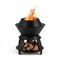 Black Alloy Fire Pit, Smokeless 3-in-1 Stove with Removable Ash Tray